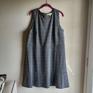 NEW LOFT Plus Windowpane Dress